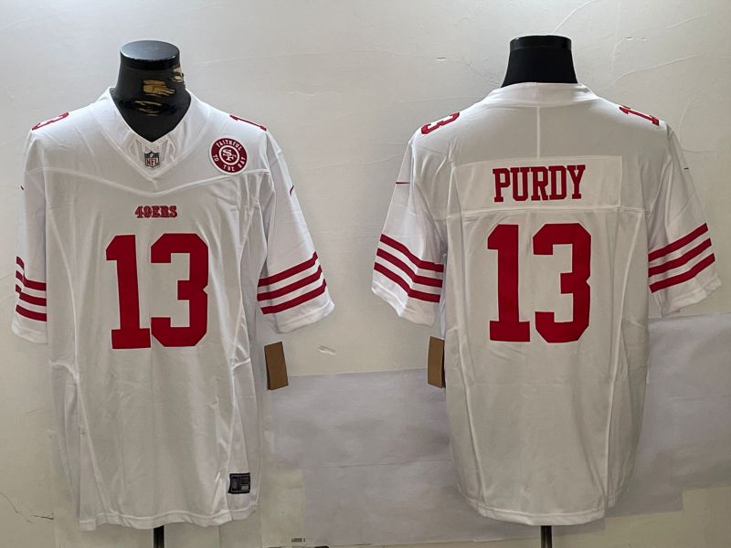 Men San Francisco 49ers #13 Purdy White Three generations 2024 Nike Vapor Limited NFL Jersey style 2->san francisco 49ers->NFL Jersey
